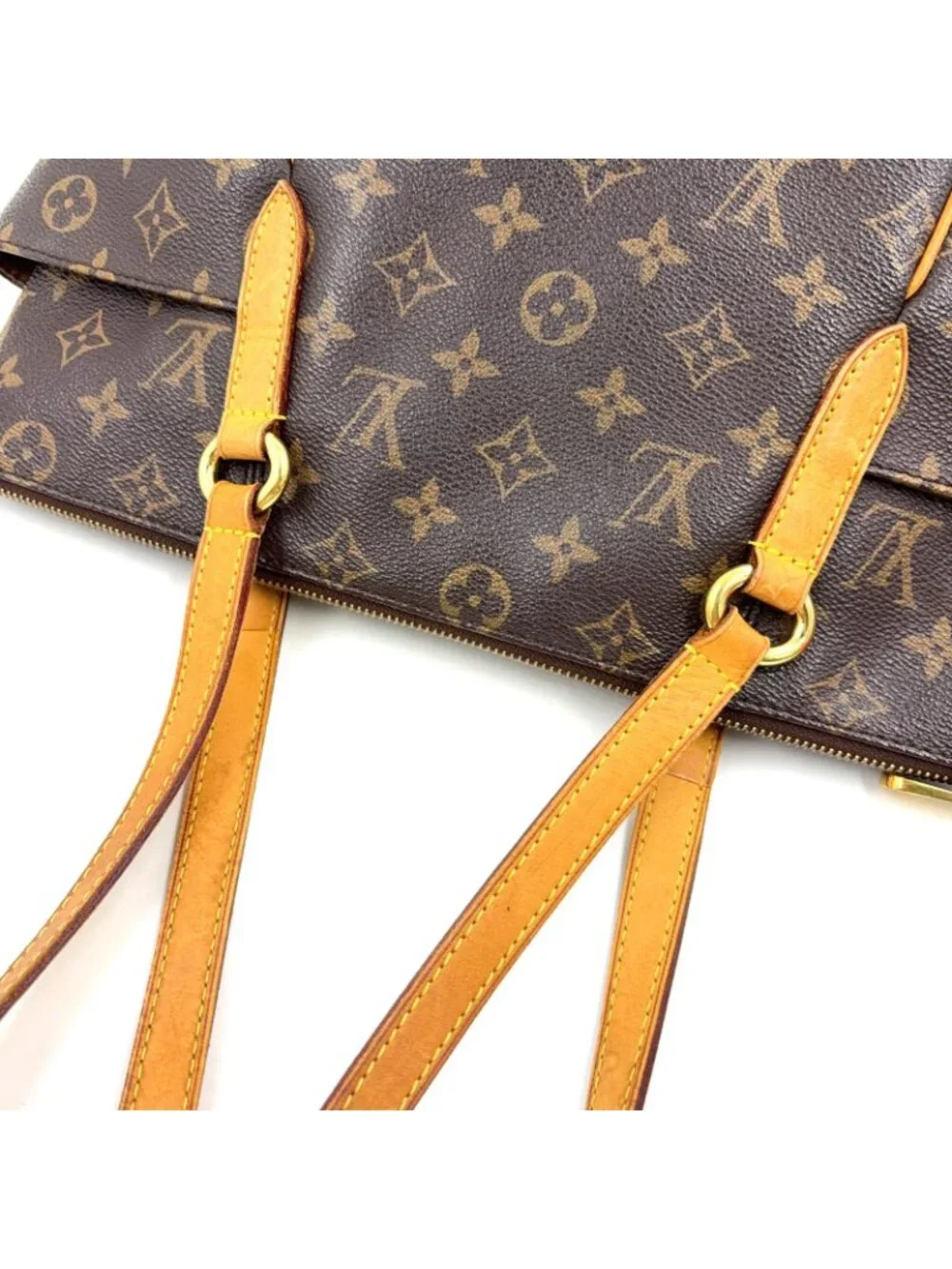Louis Vuitton Totally PM Monogram Leather Brown Light Tote Gold